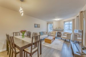 North Vancouver condo for sale Lower Lonsdale open concept living dining area