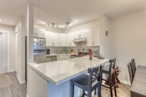 North Vancouver condo for sale Lower Lonsdale modern kitchen with island