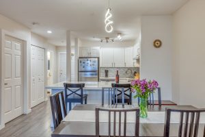 North Vancouver condo for sale Lower Lonsdale dining and kitchen overview