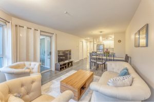 North Vancouver condo for sale Lower Lonsdale wide angle living dining kitchen