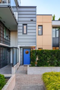 North Vancouver Townhouse for Sale Lynnmour – WINFORD Building Facade with Blue Door