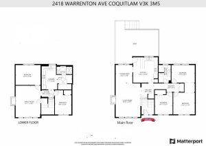Floor Plan - 2418 Warrenton Ave Central Coquitlam - 5 Bed 2 Bath House
